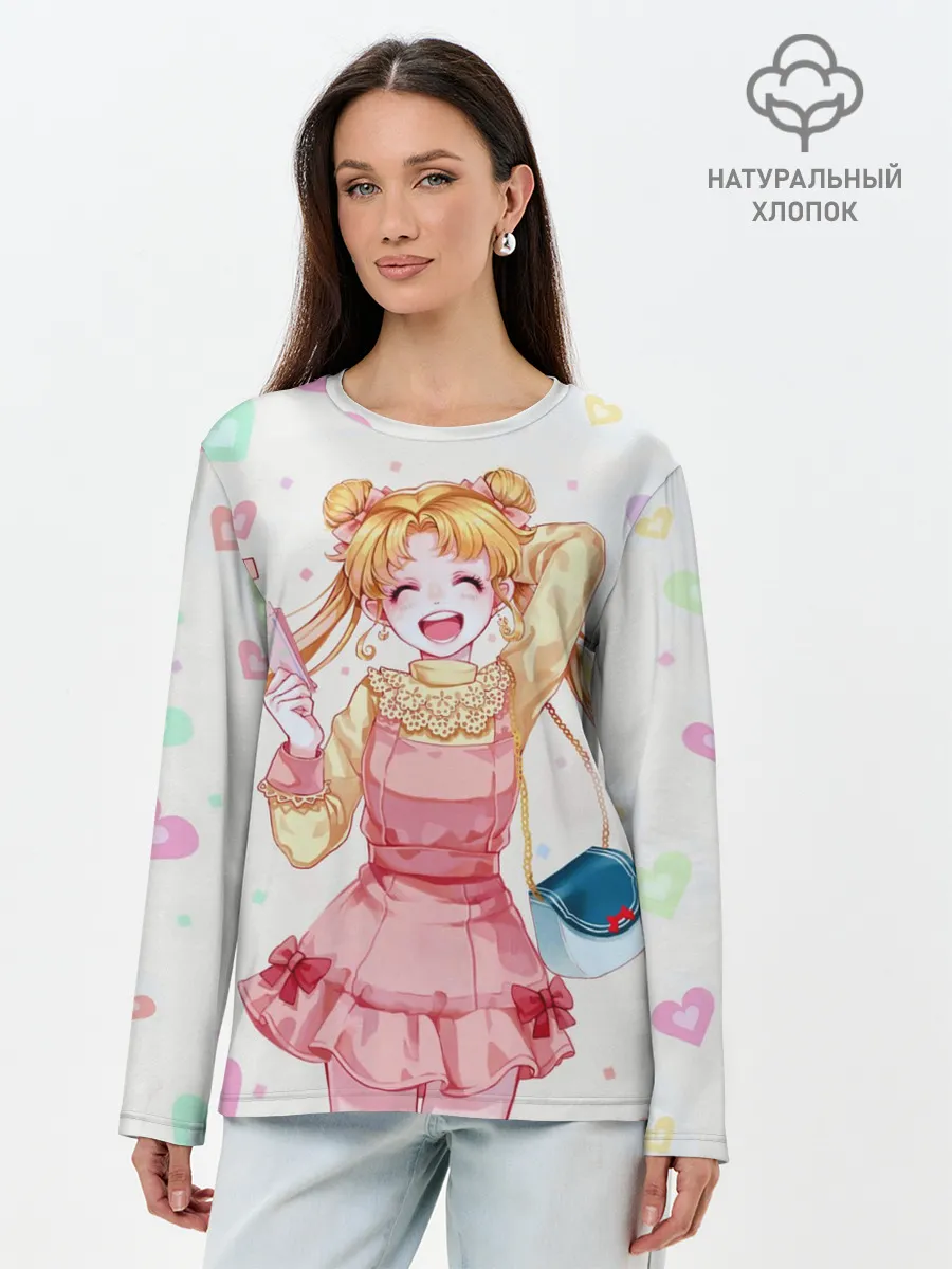 Лонгслив женский. Хлопок / SAILOR MOON