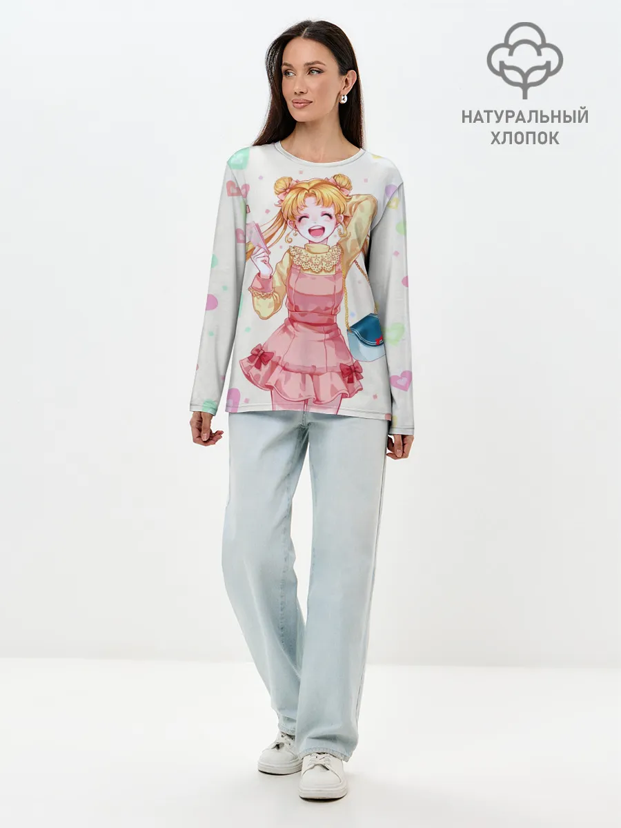 Лонгслив женский. Хлопок / SAILOR MOON