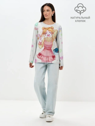 Лонгслив женский. Хлопок / SAILOR MOON