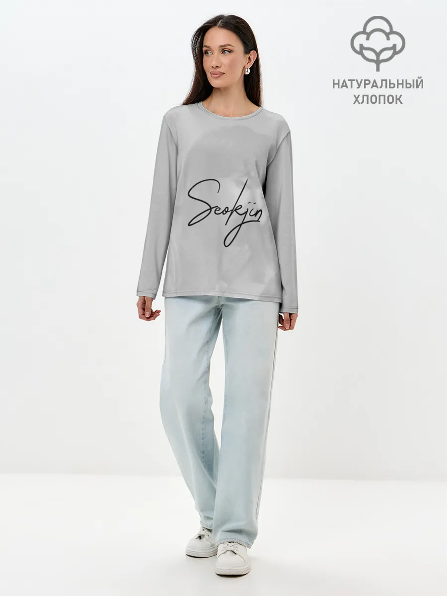 Лонгслив женский. Хлопок / BTS Kim SeokJin