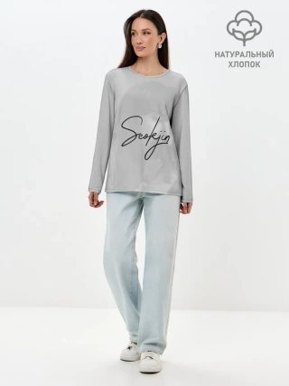 Лонгслив женский. Хлопок / BTS Kim SeokJin