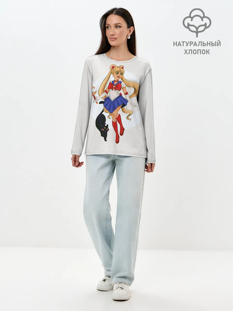 Лонгслив женский. Хлопок / Sailor Moon