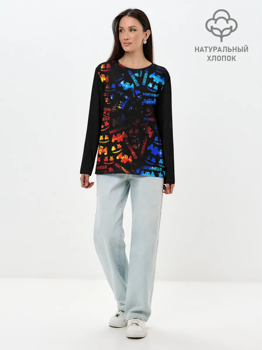 Лонгслив женский. Хлопок / MARSMELLO FIRE