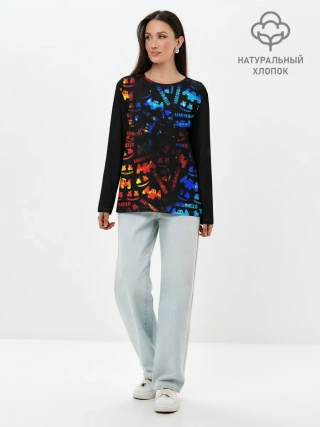 Лонгслив женский. Хлопок / MARSMELLO FIRE