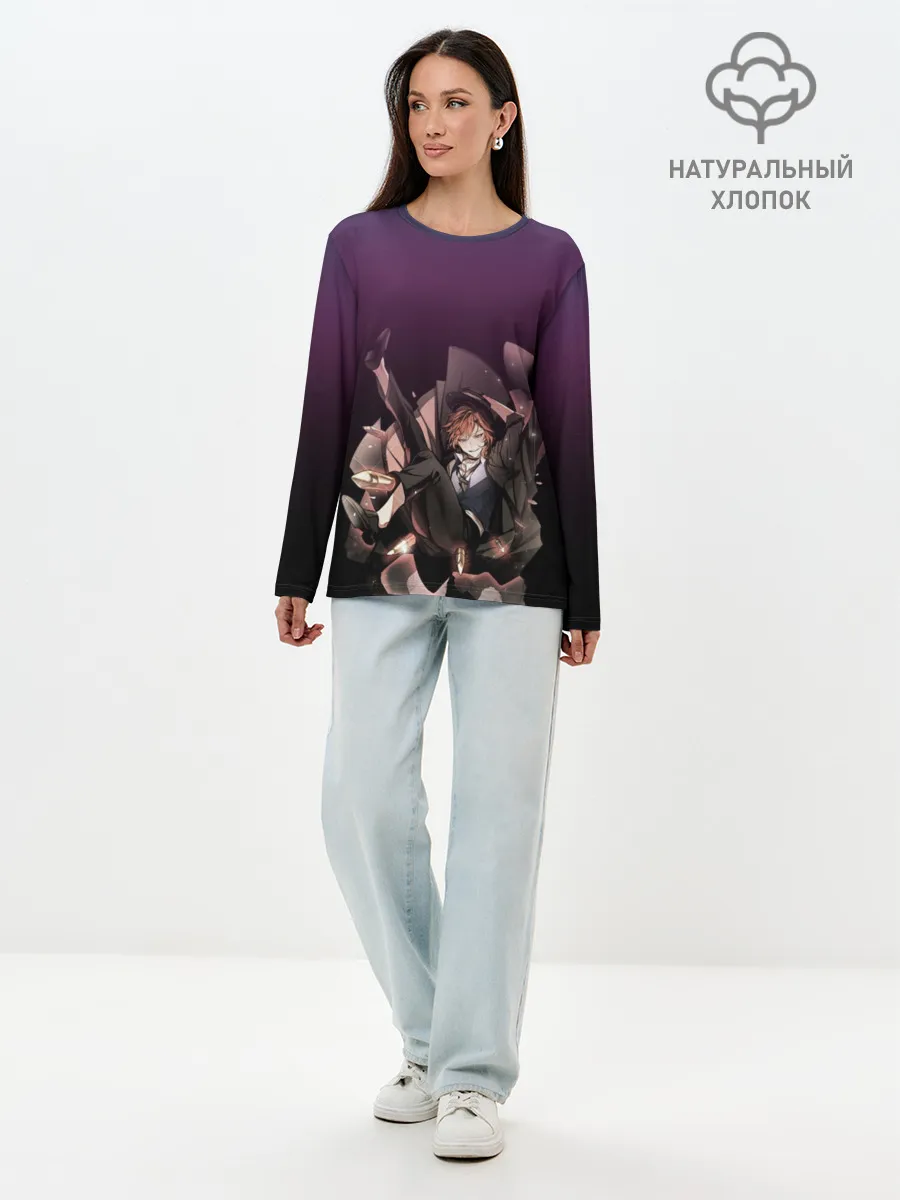 Лонгслив женский. Хлопок / Мистер Модная Шляпка