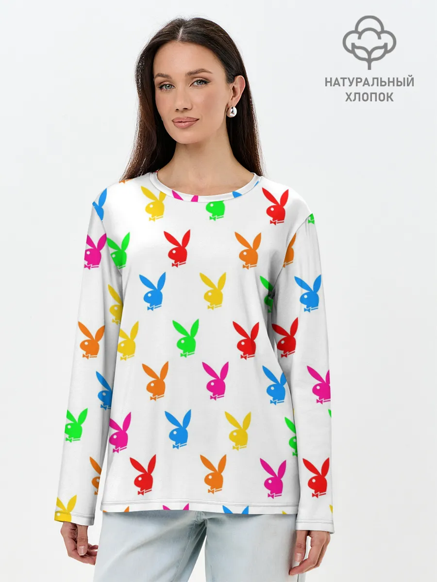 Лонгслив женский. Хлопок / PLAYBOY | ПЛЕЙБОЙ