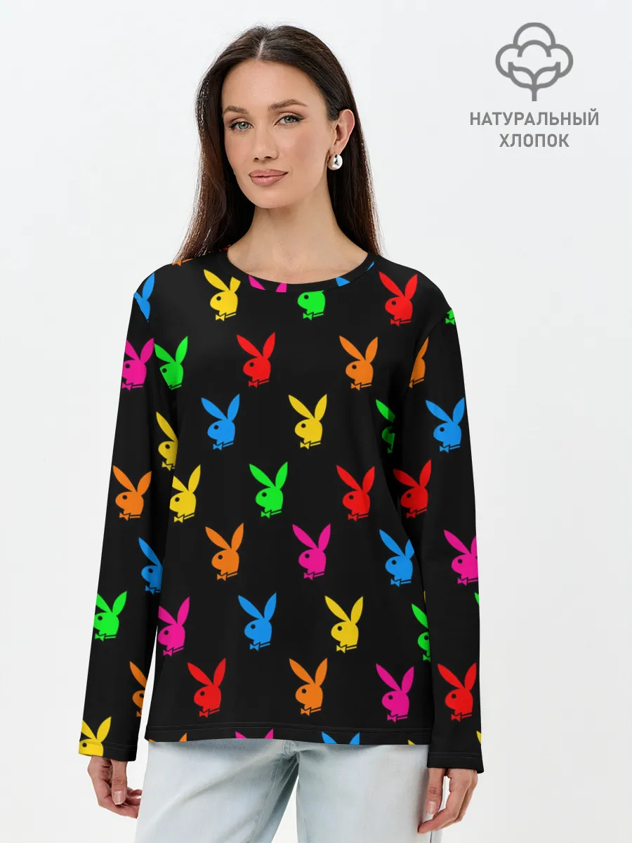 Лонгслив женский. Хлопок / PLAYBOY | ПЛЕЙБОЙ