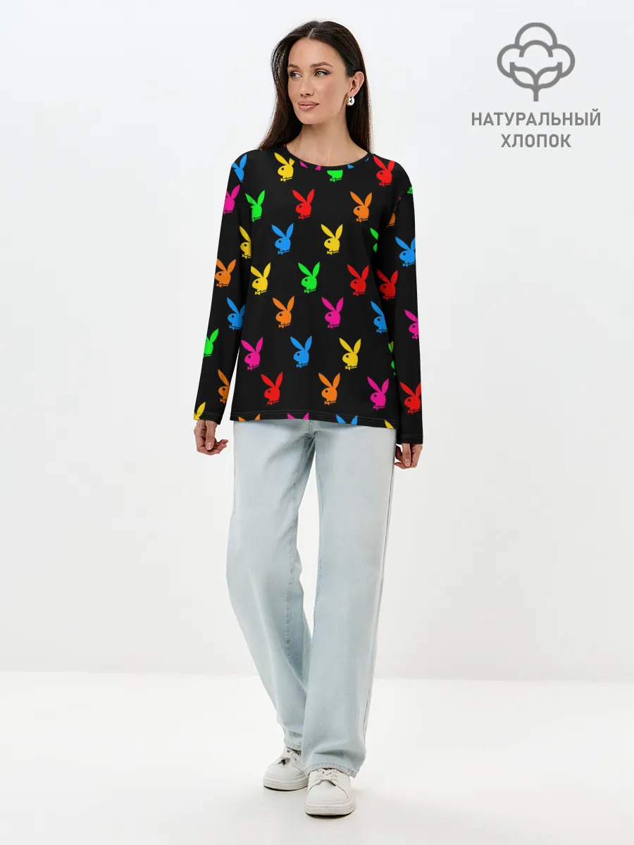 Лонгслив женский. Хлопок / PLAYBOY | ПЛЕЙБОЙ