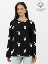 Лонгслив женский. Хлопок / ПЛЕЙБОЙ ПАТТЕРН | PLAYBOY PATTERN