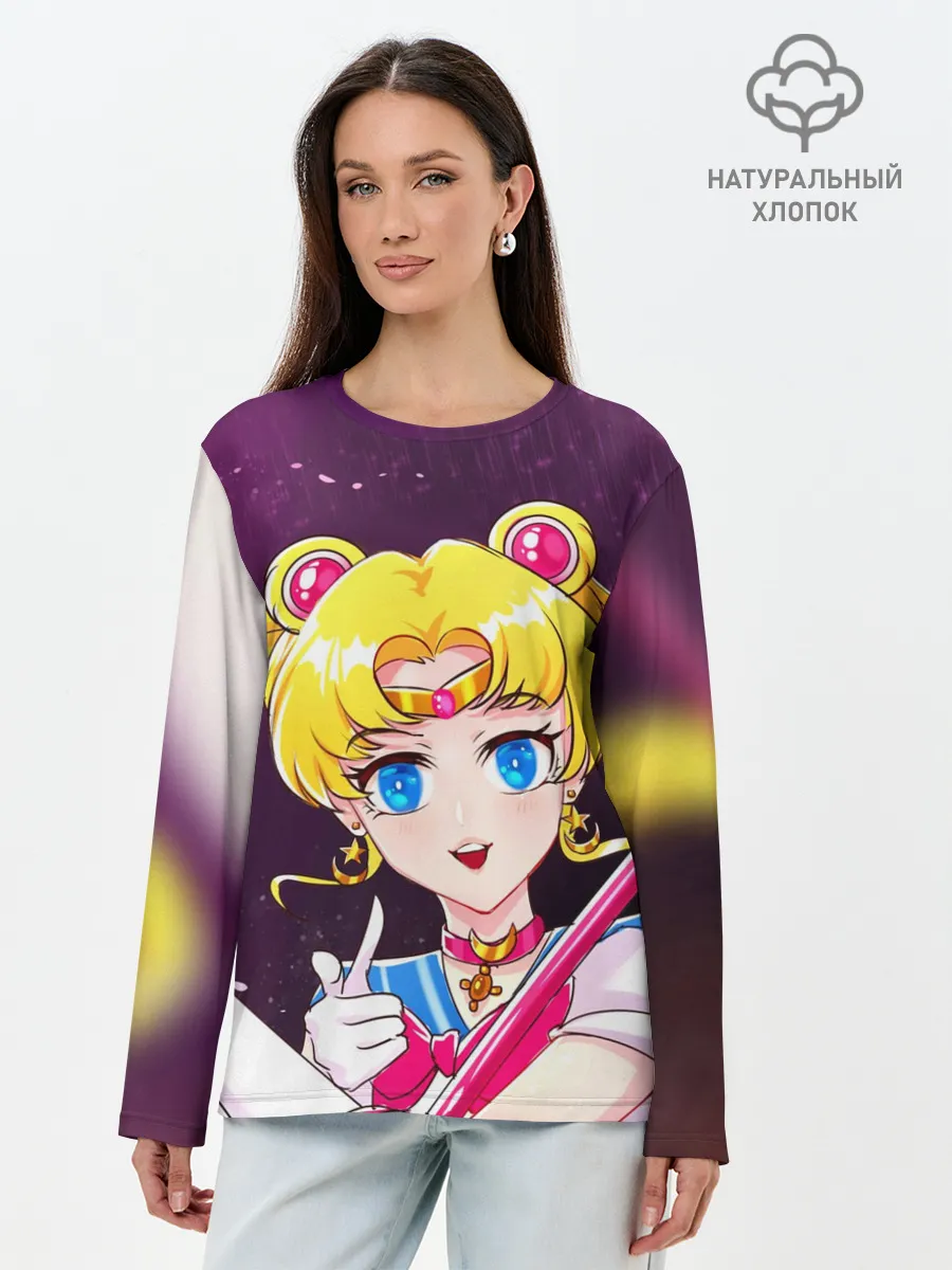 Лонгслив женский. Хлопок / Sailor Moon