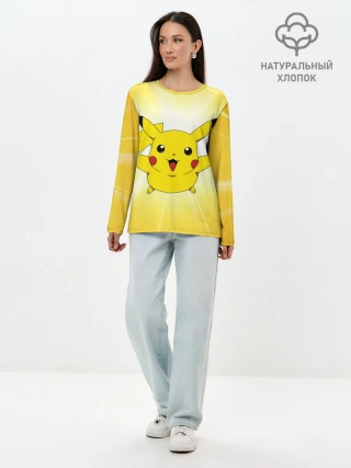 Лонгслив женский. Хлопок / Пика Пика