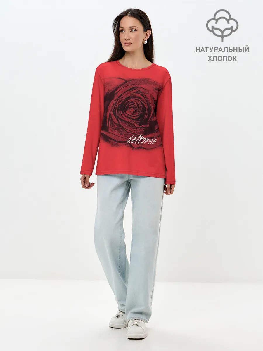 Лонгслив женский. Хлопок / Deftones