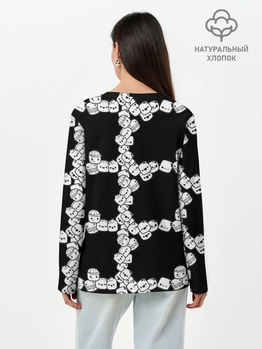 Лонгслив женский. Хлопок / Зефирки