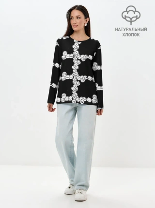 Лонгслив женский. Хлопок / Зефирки