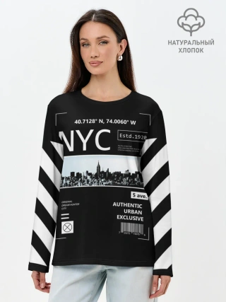 Лонгслив женский. Хлопок / New-York Strips