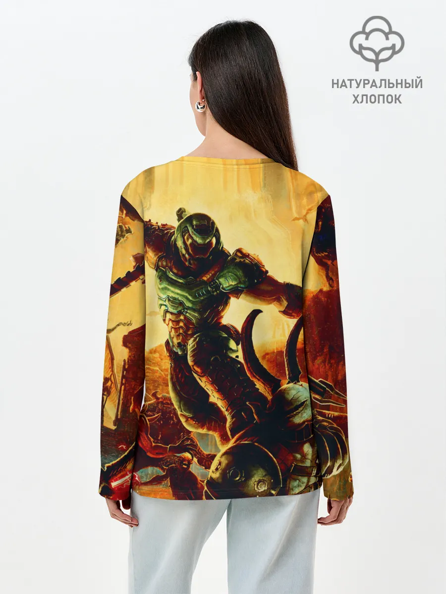 Лонгслив женский. Хлопок / Doom Eternal