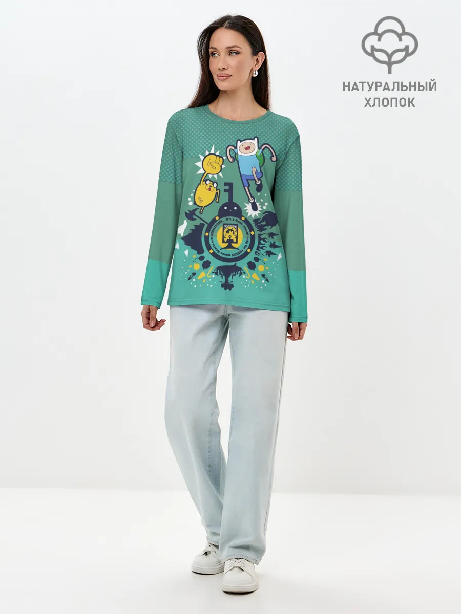Лонгслив женский. Хлопок / Финн и Джейк