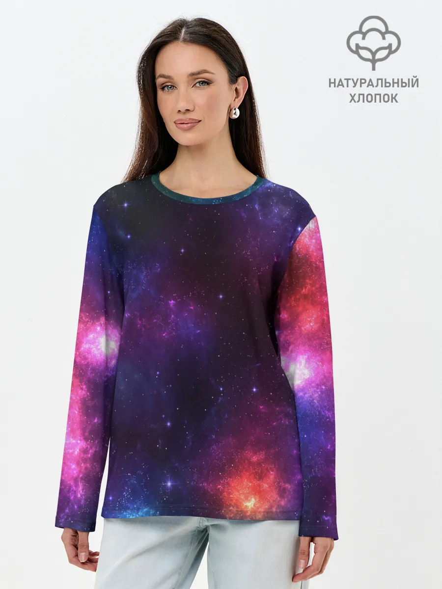 Лонгслив женский. Хлопок / КОСМОС | SPACE