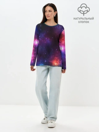 Лонгслив женский. Хлопок / КОСМОС | SPACE