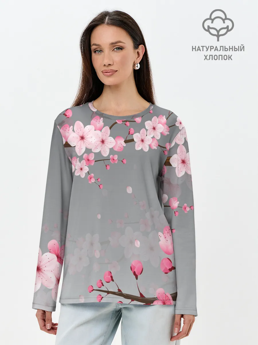 Лонгслив женский. Хлопок / САКУРА | SAKURA