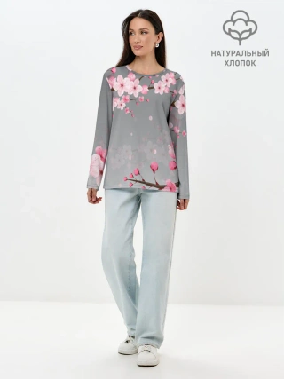 Лонгслив женский. Хлопок / САКУРА | SAKURA