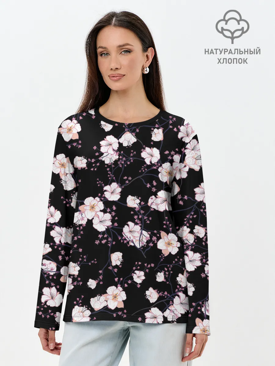 Лонгслив женский. Хлопок / САКУРА | SAKURA