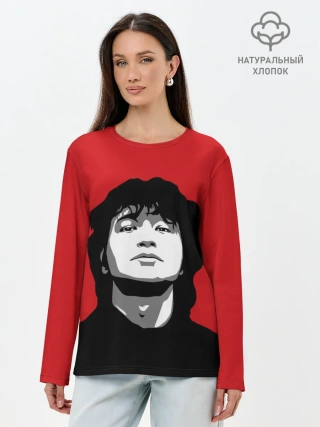 Лонгслив женский. Хлопок / Виктор Цой