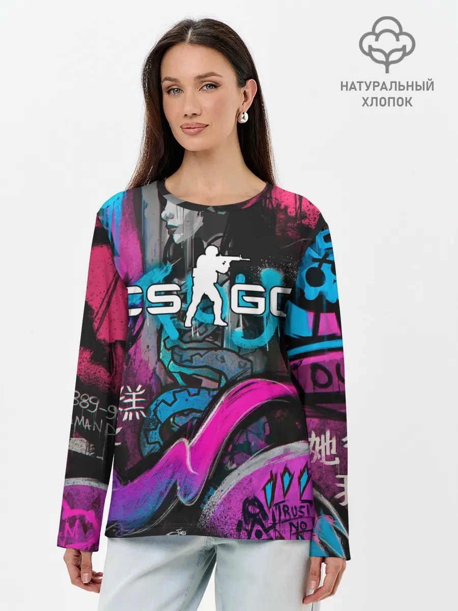 Лонгслив женский. Хлопок / CS GO - Fever Dream