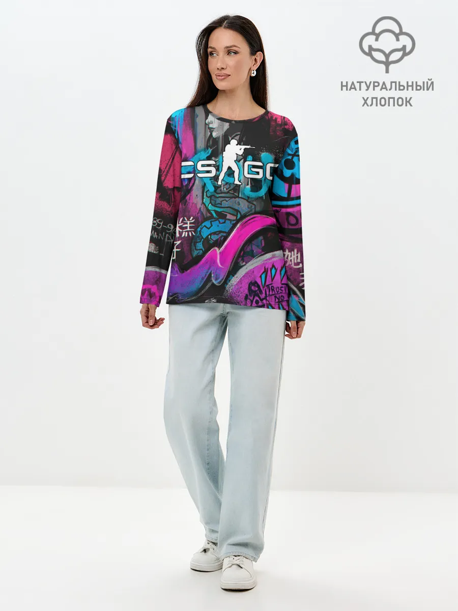 Лонгслив женский. Хлопок / CS GO - Fever Dream