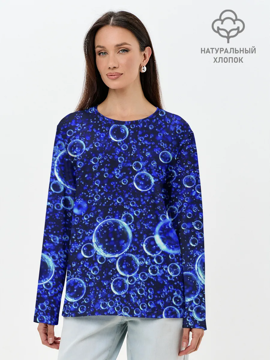 Лонгслив женский. Хлопок / Пузыри