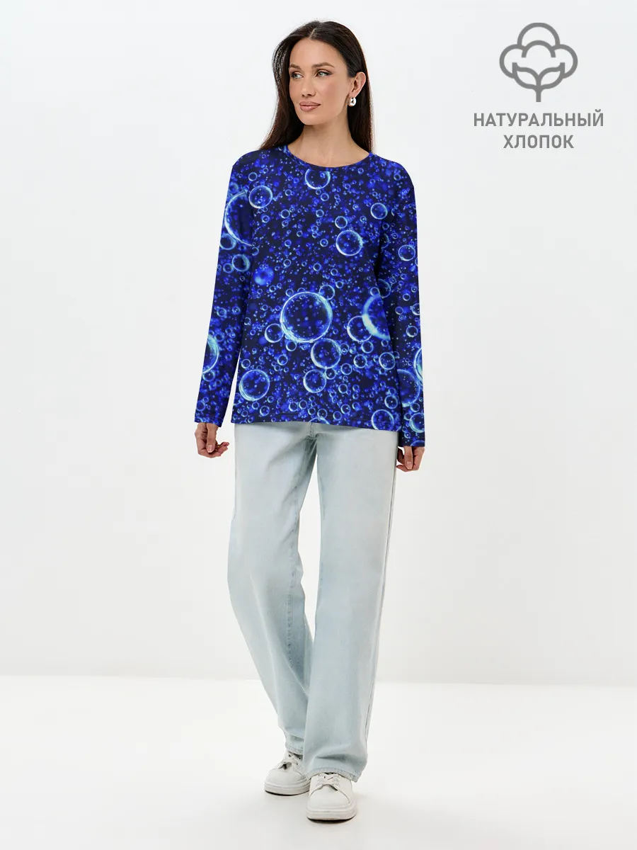 Лонгслив женский. Хлопок / Пузыри