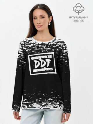 Лонгслив женский. Хлопок / ДДТ ЛОГО | DDT LOGO