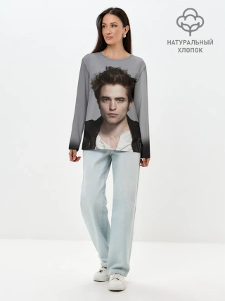 Лонгслив женский. Хлопок / РОБЕРТ ПАТТИНСОН