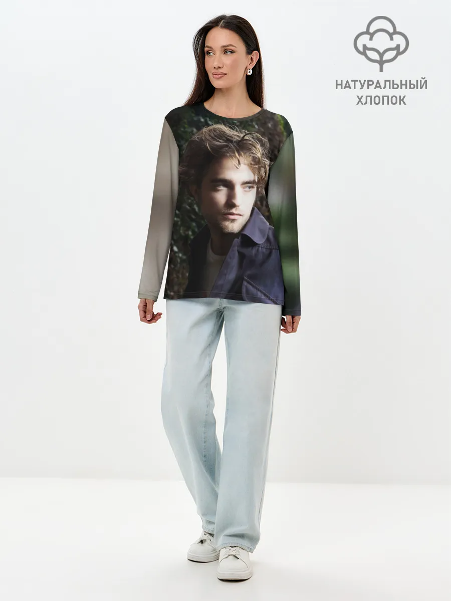 Лонгслив женский. Хлопок / Роберт Паттинсон