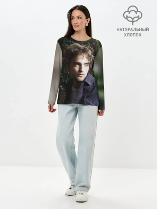 Лонгслив женский. Хлопок / Роберт Паттинсон