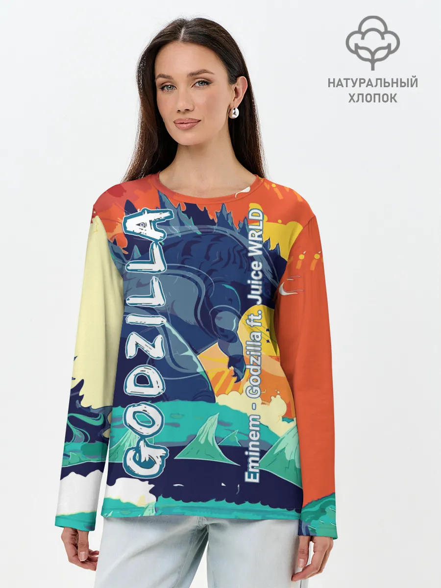 Лонгслив женский. Хлопок / Eminem и Juice WRLD