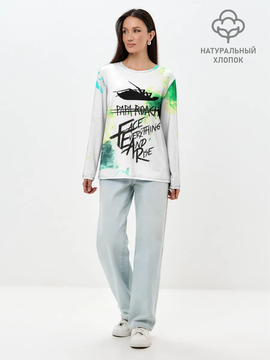 Лонгслив женский. Хлопок / Papa Roach