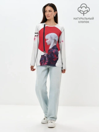 Лонгслив женский. Хлопок / Самурай