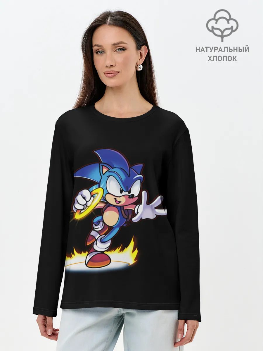 Лонгслив женский. Хлопок / Sonic