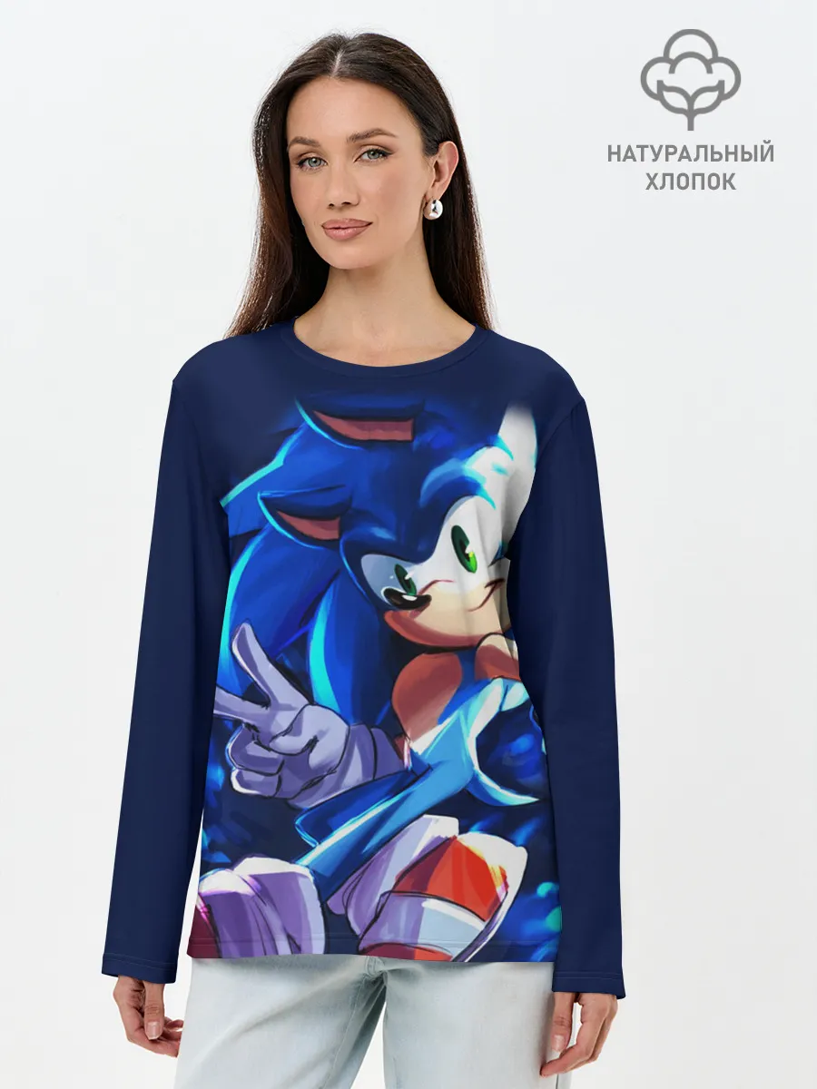 Лонгслив женский. Хлопок / Sonic