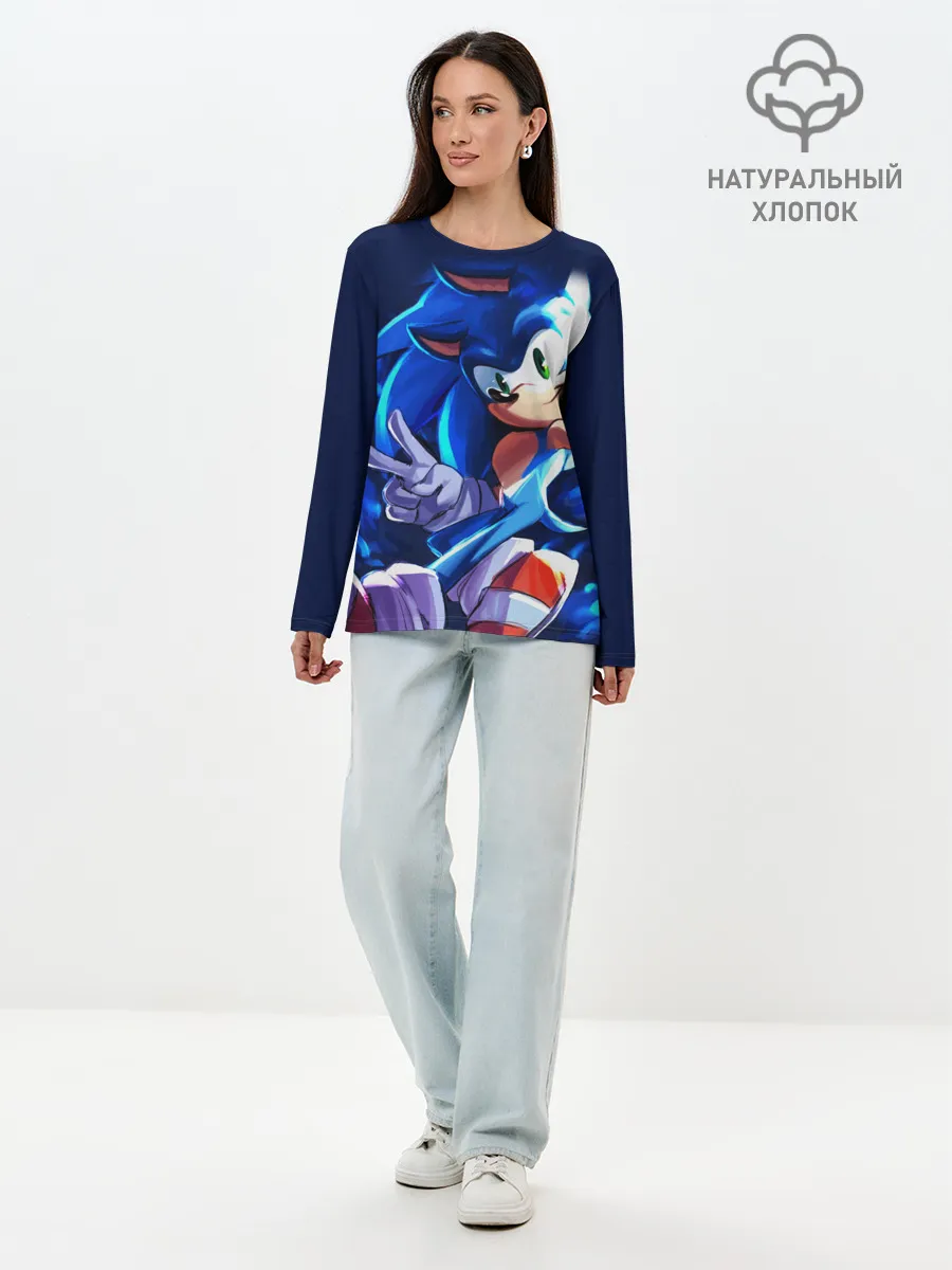 Лонгслив женский. Хлопок / Sonic