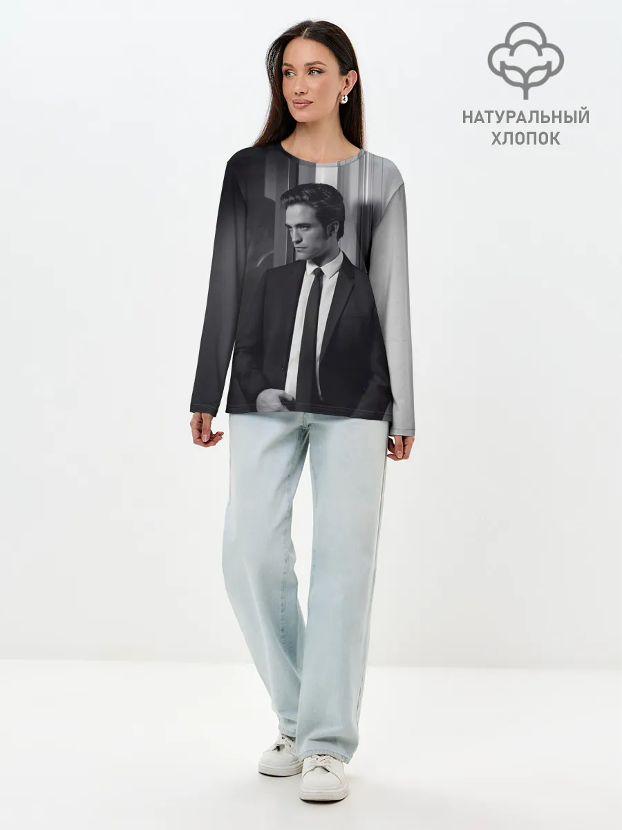 Лонгслив женский. Хлопок / Роберт Паттинсон