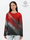 Лонгслив женский. Хлопок / Red & Black