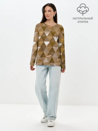 Лонгслив женский. Хлопок / Кристализация