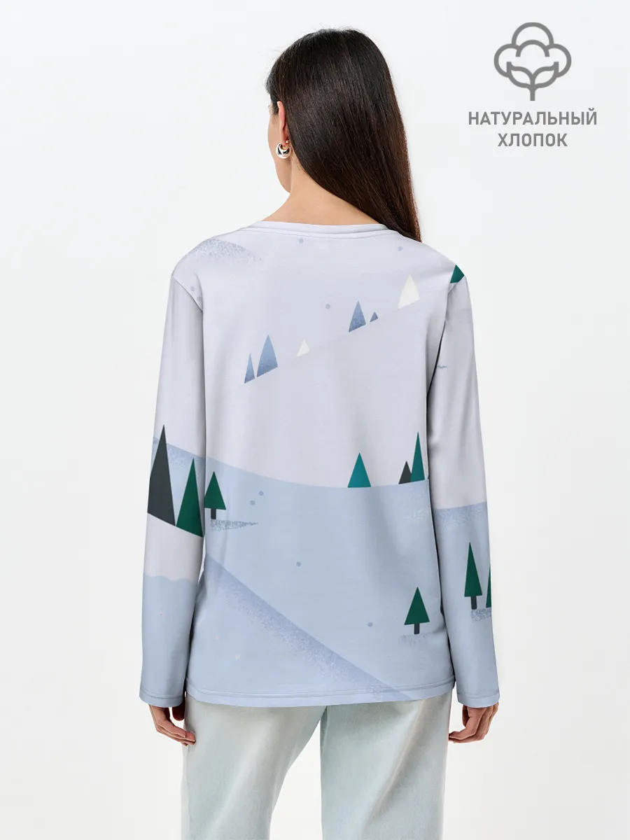 Лонгслив женский. Хлопок / Snow 1