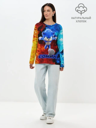 Лонгслив женский. Хлопок / SONIC