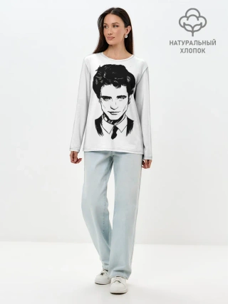 Лонгслив женский. Хлопок / РОБЕРТ ПАТТИНСОН