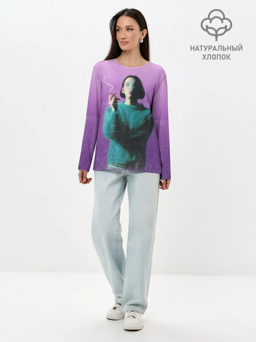 Лонгслив женский. Хлопок / PLACEBO