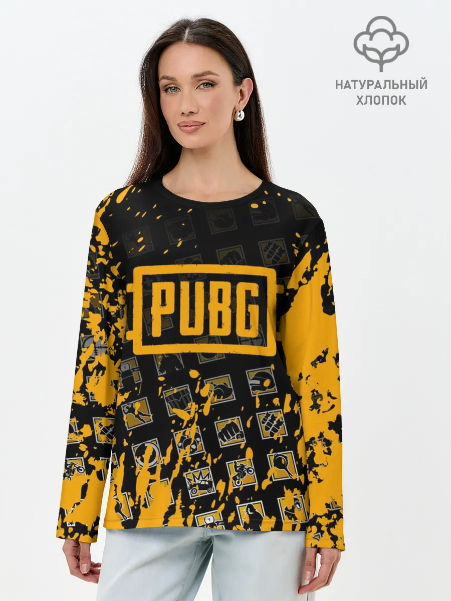 Лонгслив женский. Хлопок / PUBG