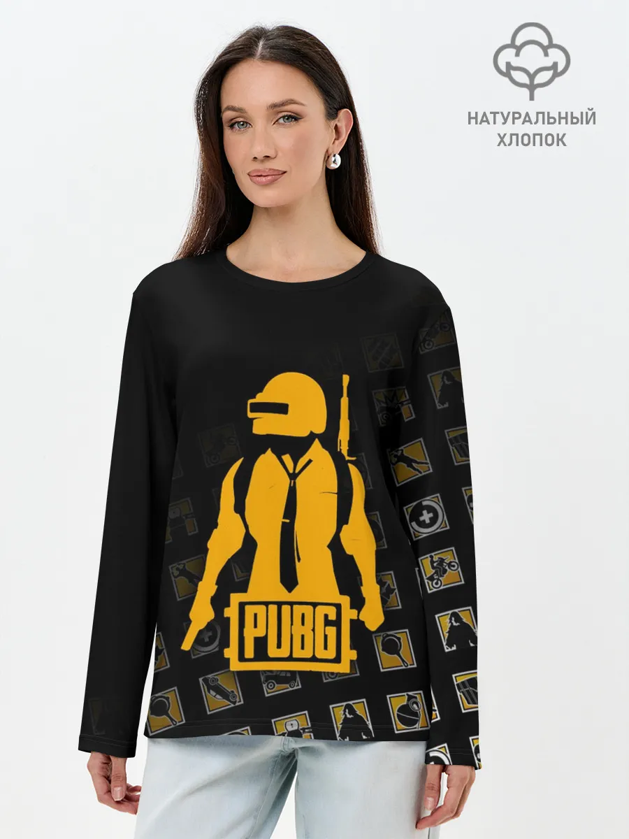 Лонгслив женский. Хлопок / PUBG